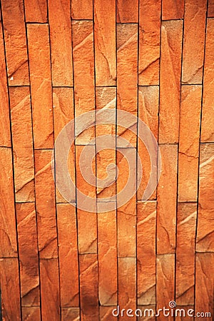 Unusual pattern brick wall Stock Photo