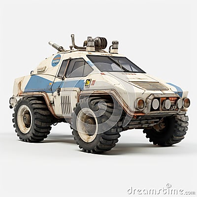 Unusual Police Car Model With Futuristic And Dystopian Design Stock Photo