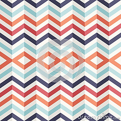 Unusual vintage 3D effect abstract geometric pattern. Vector Illustration