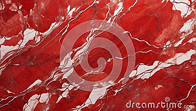 Red Majesty: Rojo Alicante Marble's Bold and Eye-Catching Texture. AI Generate Stock Photo