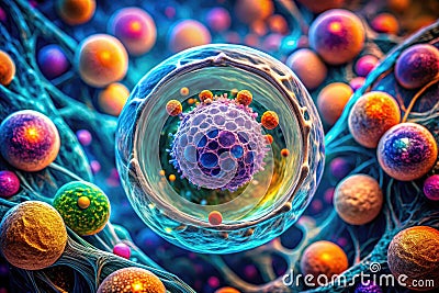 Unveiling the Embryonic Stem Cell Niche A Comprehensive Visual Exploration of Extracellular Matrix Interactions and Stock Photo