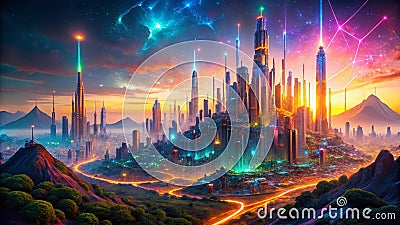Unveiling the Future How Advanced Deep Learning Algorithms Shape a Technological Singularity Stock Photo