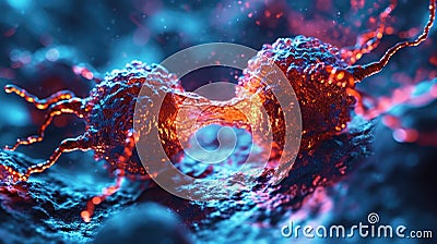 Unveiling the intricacies: the structure of the human cell, a journey into the microscopic realm of organelles Stock Photo