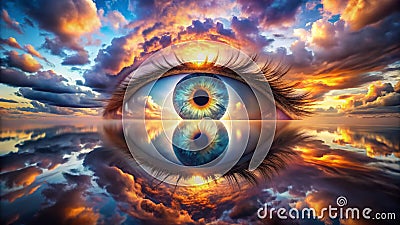 Unveiling the Intricate Limbus of the Eye A Stunning Visual Analogy of Natures Design Exploring the Boundary Between Stock Photo