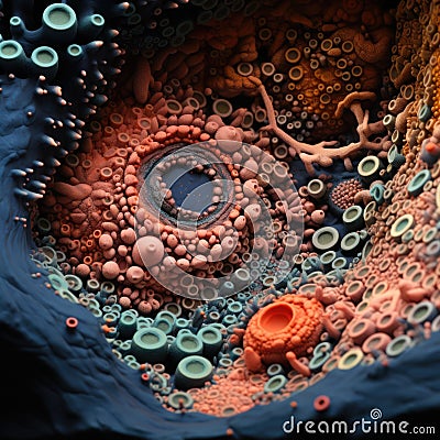Unveiling the Microbial World, Exploring the Diversity of Bacteria, microscopic view Stock Photo