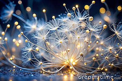 Unveiling Microscopic Splendor Intricate Patterns of Light and Texture in a Mesmerizing Macro Photography Stock Photo