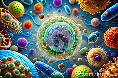 Unveiling the Microscopic World A Comprehensive Guide to Bacterial Cell Structure and Morphology Cartoon Illustration