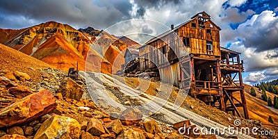 Unveiling the Secrets of Colorados Abandoned Mines Macro Photography Explores Intricate Details of Mineral Structures Stock Photo
