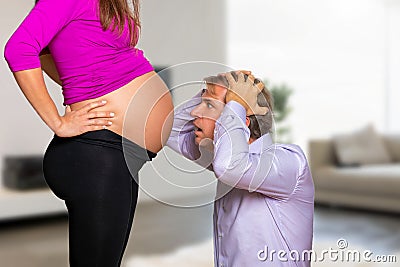 Unwanted pregnancy concept Stock Photo