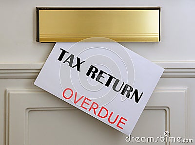 Tax Bill - stamped overdue Stock Photo