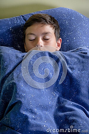 Unwell young teenage boy Stock Photo