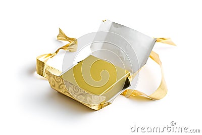 Unwrapped gift Stock Photo