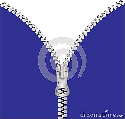 Unzipped zipper Vector Illustration