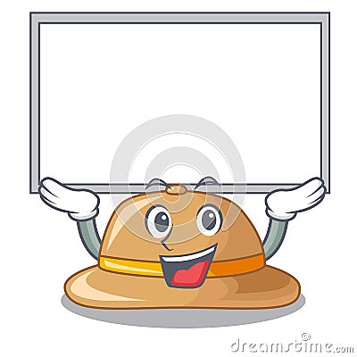 Up board cork hat isolated on the mascot Vector Illustration