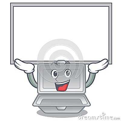 Up board open styrofoam in the cartoon shape Vector Illustration