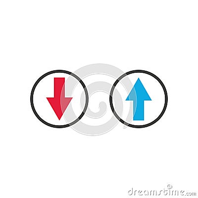 Up Down Arrow Icon North South Pointer Point Lift Elevator Button Download Upload Load Loading Cursor Forward Backward Vector Illustration