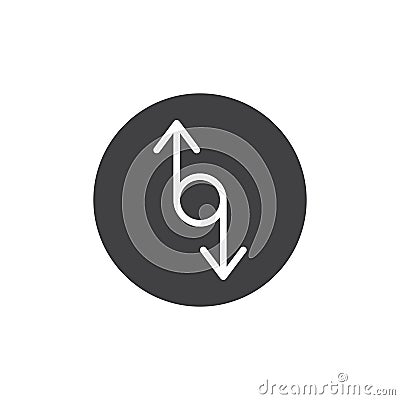 Up down resize arrows icon vector Vector Illustration