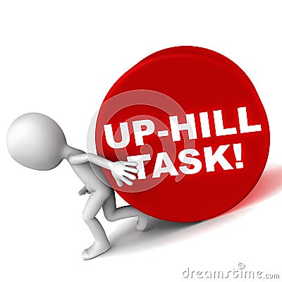 Up hill task Stock Photo