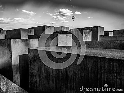 Up to freedom - holocaust memorial Berlin Editorial Stock Photo