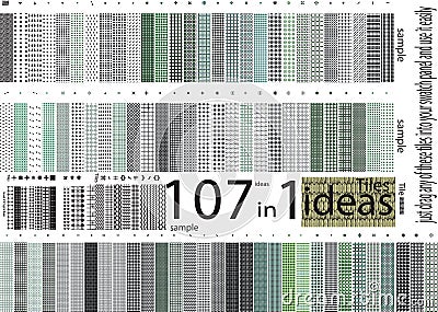 Up to hundred Universal different seamless patterns End Vector Illustration