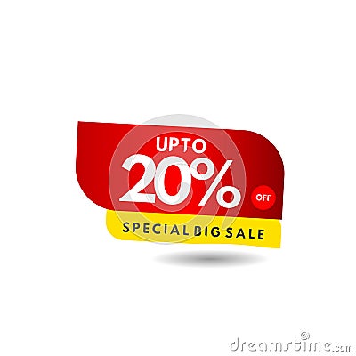 up to 20% Special Big Sale Label Vector Template Design Illustration Vector Illustration