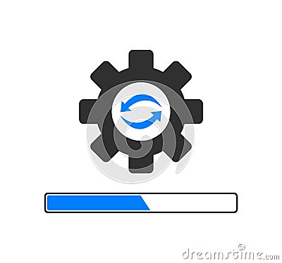 Update application progress icon. Software icon. Upgrade Stock Photo