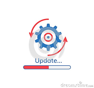 Update application progress icon Vector Illustration