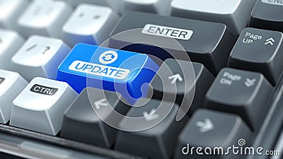 Update button key on computer keyboard Stock Photo