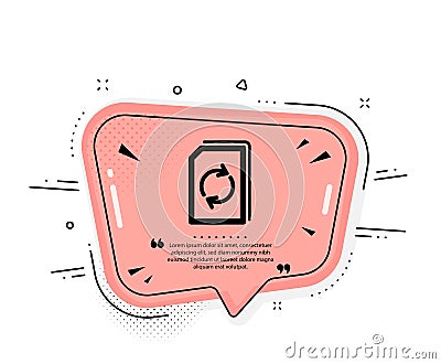 Update Document icon. Refresh File sign. Vector Vector Illustration