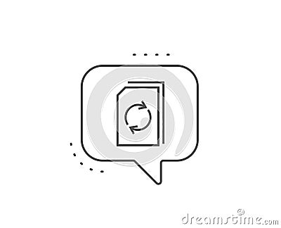Update Document line icon. Refresh File sign. Vector Vector Illustration