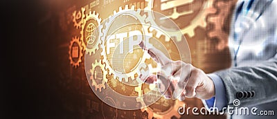 Update 2024 FTP. New File transfer protocol. Internet and communication technology concept Stock Photo