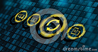 Update Software Computer Program Upgrade Internet Concept Stock Photo