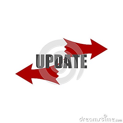 Update Software icon, Concept meaning replacing program with a newer version of same product Vector Illustration