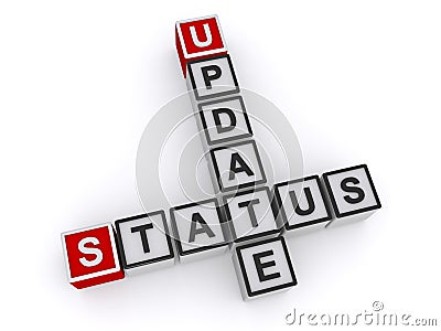 Update status word blocks Stock Photo