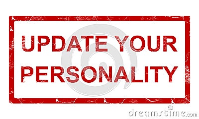 Update your personality stamp Stock Photo