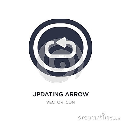 updating arrow icon on white background. Simple element illustration from UI concept Vector Illustration