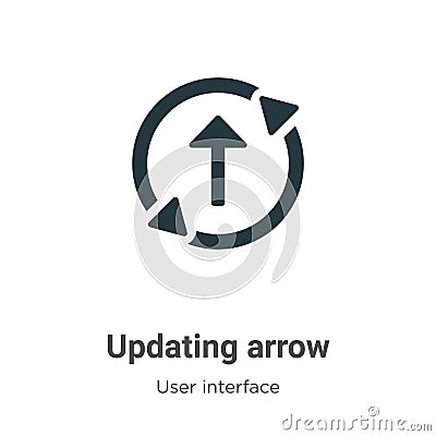 Updating arrow vector icon on white background. Flat vector updating arrow icon symbol sign from modern user interface collection Vector Illustration