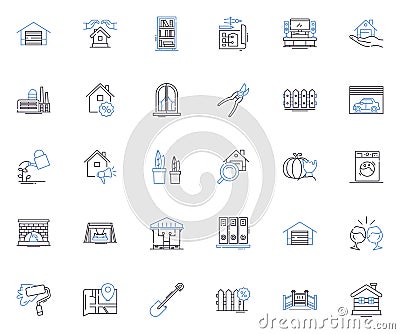 Updating line icons collection. Modernizing, Refreshing, Revamping, Rejuvenating, Renovating, Upgrading, Improving Vector Illustration