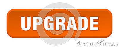 upgrade button. upgrade square 3d push button. Vector Illustration