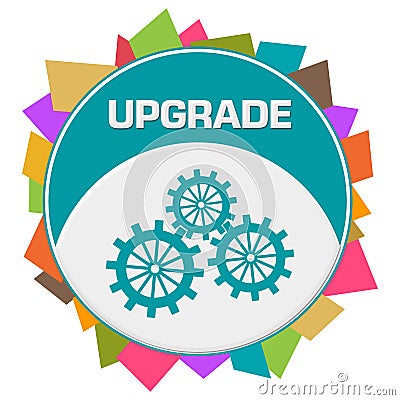 Upgrade Colorful Abstract Shapes Circular Stock Photo