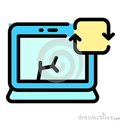 Upgrade computer icon vector flat Vector Illustration