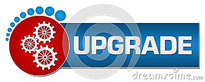 Upgrade Red Blue Circular Dots Stock Photo