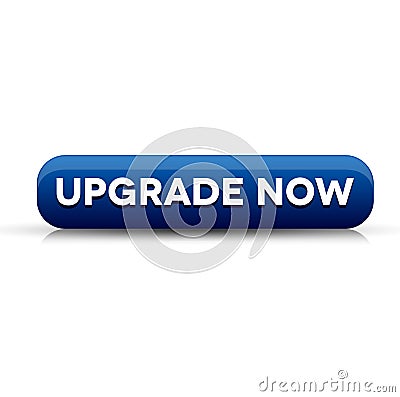 Upgrade now button blue Vector Illustration