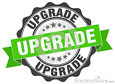 upgrade seal. stamp Vector Illustration