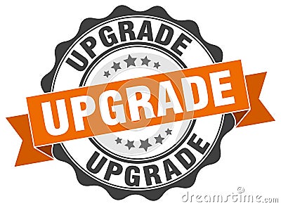 upgrade seal. stamp Vector Illustration