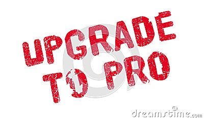 Upgrade To Pro rubber stamp Vector Illustration