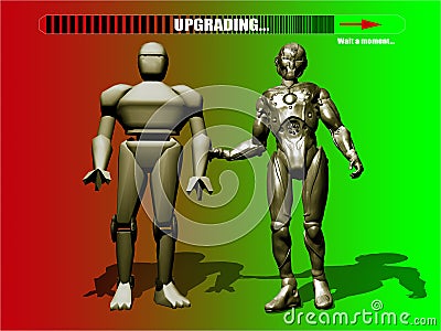 Upgrading operating system Stock Photo