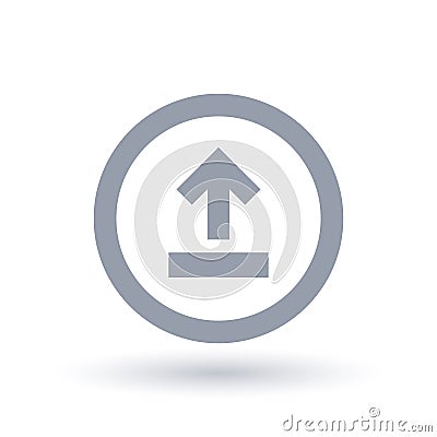 Upload arrow icon. Uploading symbol. Vector Illustration