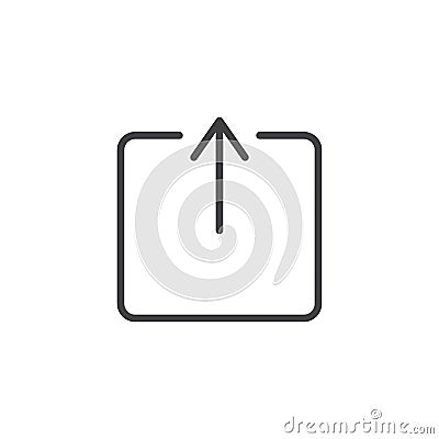 Upload arrow line icon Vector Illustration