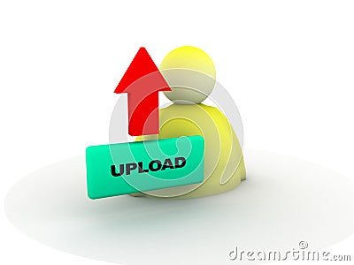 Upload button Stock Photo